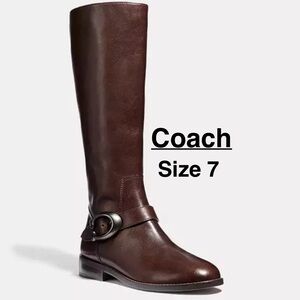 Coach Brynn Riding Boot size 7 brown ⭐️⭐️⭐️⭐️